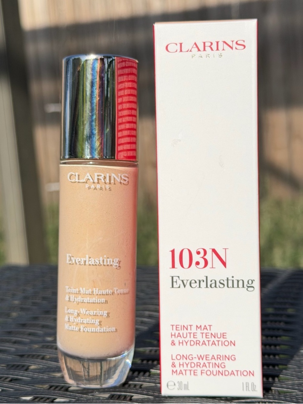 Clarins Everlasting Foundation 103N Ivory Long-Wear Matte 30ml New In Box